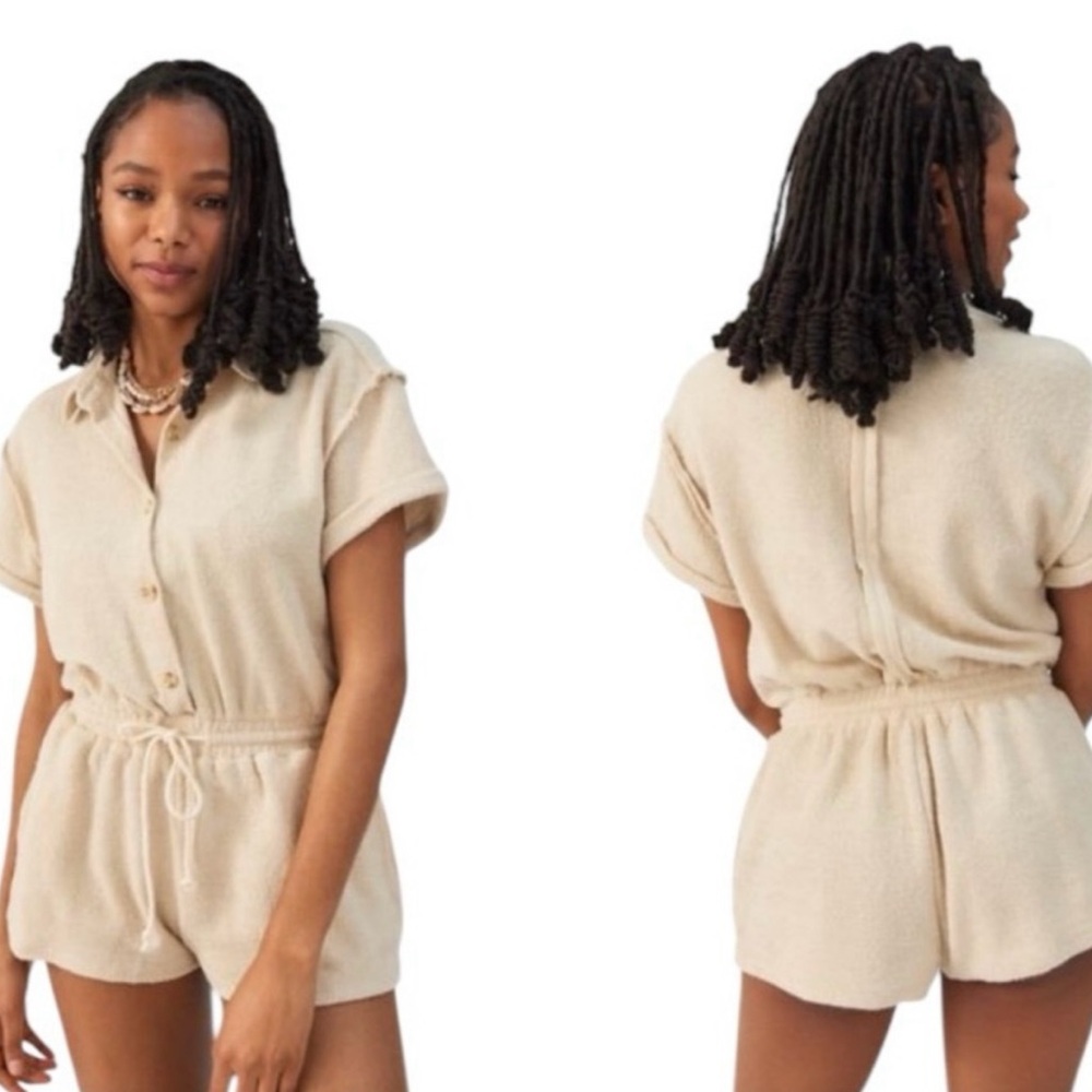 Terry cloth romper